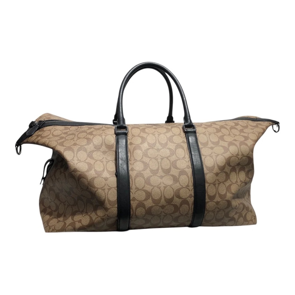 Coach Men's Tan and Black Signature Duffel Bag - Picture 1 of 4